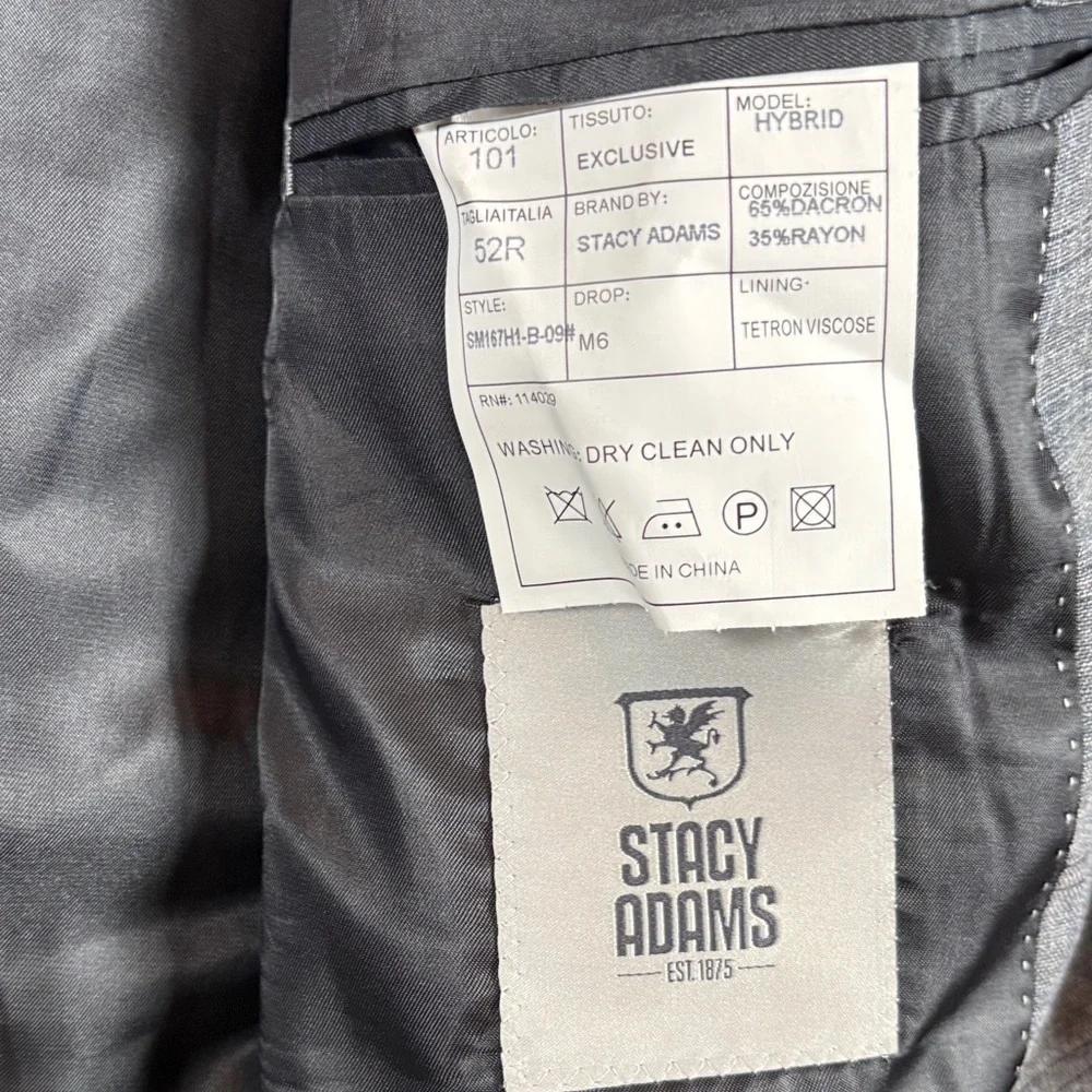 NWT Stacy Adams Men’s Gray Blazer 52R